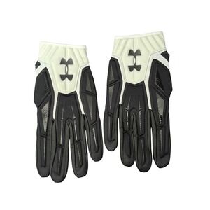 Under Armour Football Receiver Gloves Black White  HEX LIGHT Men's‎ 4XL NEW